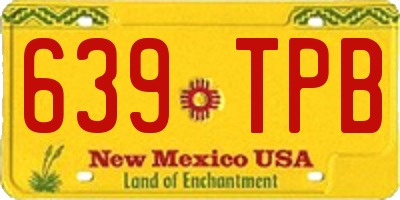 NM license plate 639TPB