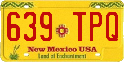 NM license plate 639TPQ