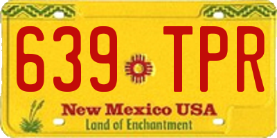 NM license plate 639TPR