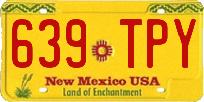 NM license plate 639TPY