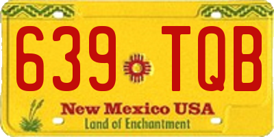 NM license plate 639TQB