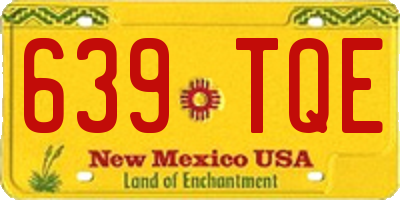 NM license plate 639TQE
