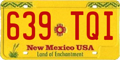 NM license plate 639TQI