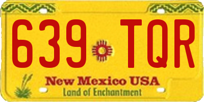 NM license plate 639TQR