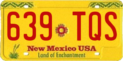 NM license plate 639TQS