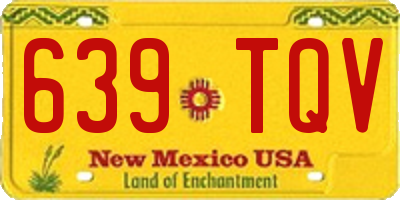NM license plate 639TQV