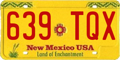 NM license plate 639TQX