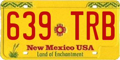 NM license plate 639TRB