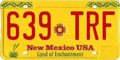 NM license plate 639TRF
