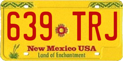NM license plate 639TRJ