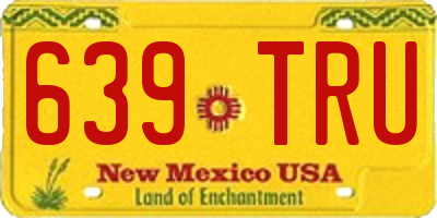 NM license plate 639TRU