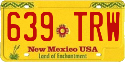 NM license plate 639TRW