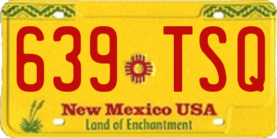 NM license plate 639TSQ