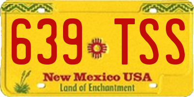 NM license plate 639TSS