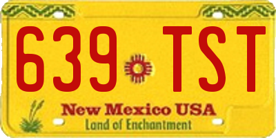 NM license plate 639TST