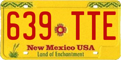 NM license plate 639TTE