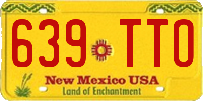 NM license plate 639TTO