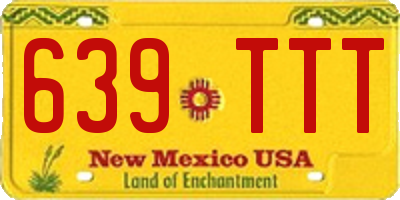 NM license plate 639TTT