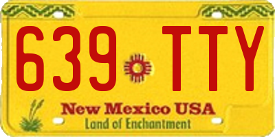 NM license plate 639TTY