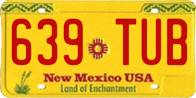 NM license plate 639TUB
