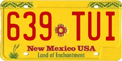 NM license plate 639TUI