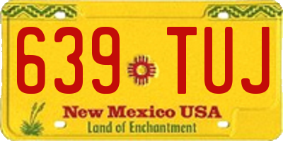 NM license plate 639TUJ