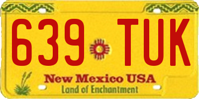 NM license plate 639TUK