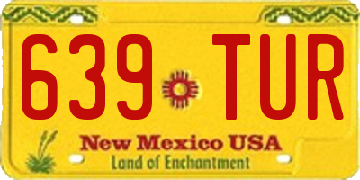 NM license plate 639TUR