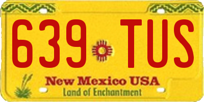 NM license plate 639TUS