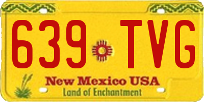 NM license plate 639TVG