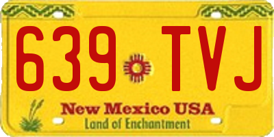 NM license plate 639TVJ