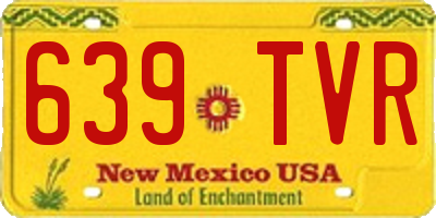 NM license plate 639TVR