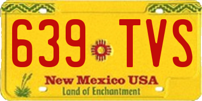 NM license plate 639TVS