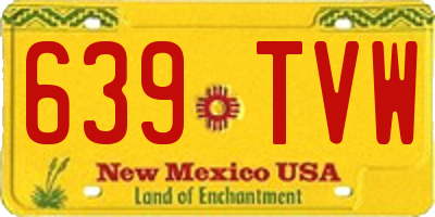 NM license plate 639TVW