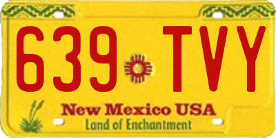 NM license plate 639TVY