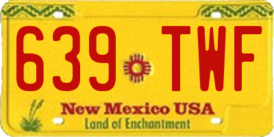 NM license plate 639TWF