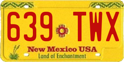 NM license plate 639TWX