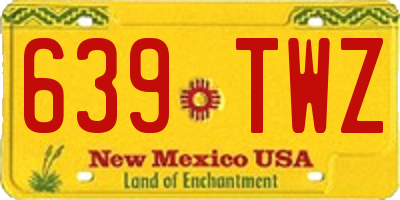 NM license plate 639TWZ