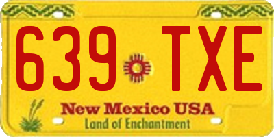 NM license plate 639TXE