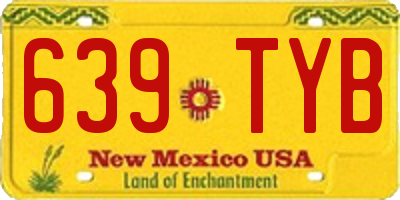 NM license plate 639TYB