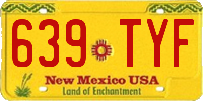 NM license plate 639TYF