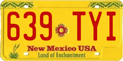 NM license plate 639TYI