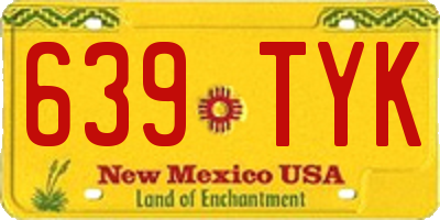 NM license plate 639TYK