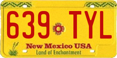 NM license plate 639TYL