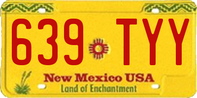 NM license plate 639TYY