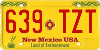 NM license plate 639TZT