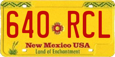 NM license plate 640RCL