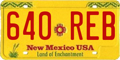 NM license plate 640REB