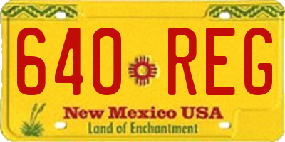 NM license plate 640REG