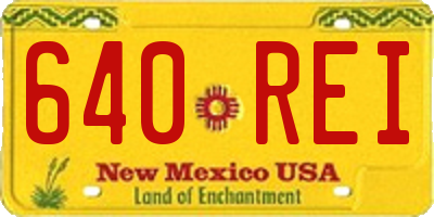 NM license plate 640REI